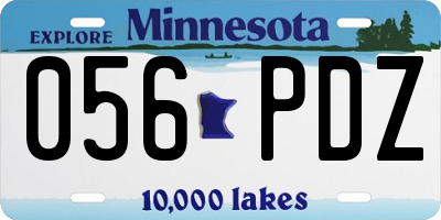 MN license plate 056PDZ