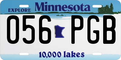 MN license plate 056PGB