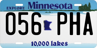 MN license plate 056PHA