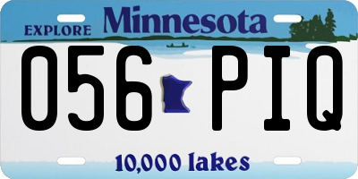 MN license plate 056PIQ