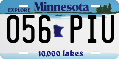 MN license plate 056PIU