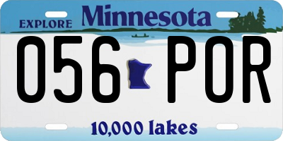 MN license plate 056POR
