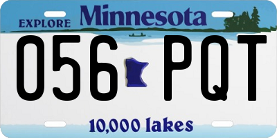MN license plate 056PQT