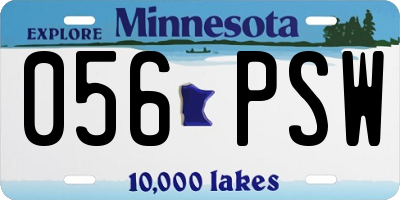 MN license plate 056PSW