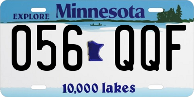 MN license plate 056QQF