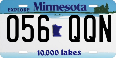 MN license plate 056QQN