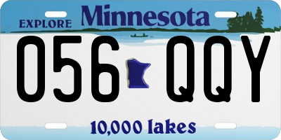 MN license plate 056QQY