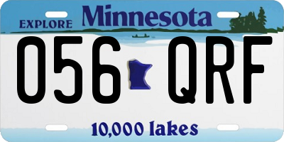 MN license plate 056QRF