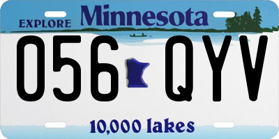 MN license plate 056QYV