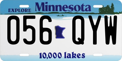 MN license plate 056QYW