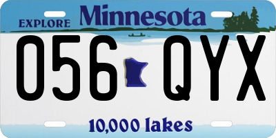 MN license plate 056QYX