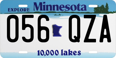MN license plate 056QZA