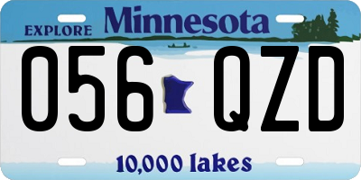 MN license plate 056QZD