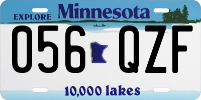 MN license plate 056QZF