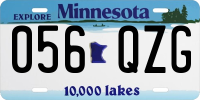 MN license plate 056QZG