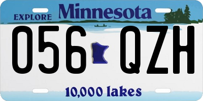 MN license plate 056QZH