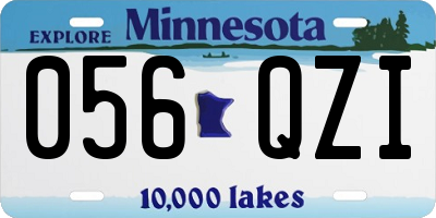 MN license plate 056QZI