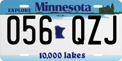 MN license plate 056QZJ