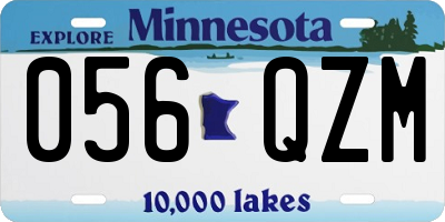 MN license plate 056QZM