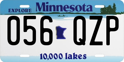 MN license plate 056QZP