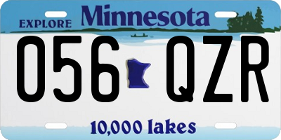 MN license plate 056QZR