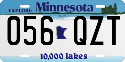 MN license plate 056QZT