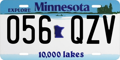 MN license plate 056QZV