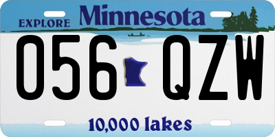 MN license plate 056QZW