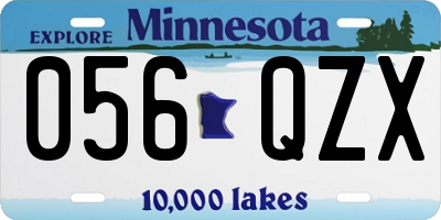 MN license plate 056QZX