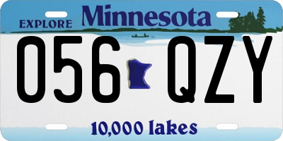MN license plate 056QZY