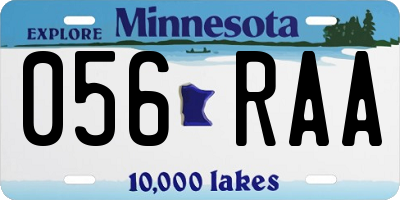 MN license plate 056RAA