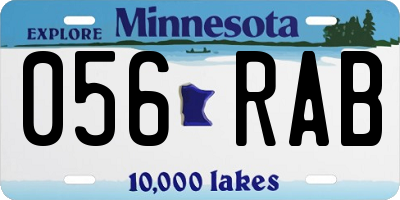 MN license plate 056RAB