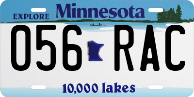 MN license plate 056RAC
