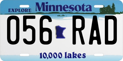 MN license plate 056RAD
