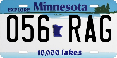 MN license plate 056RAG