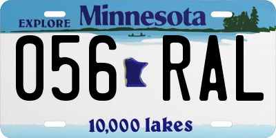 MN license plate 056RAL