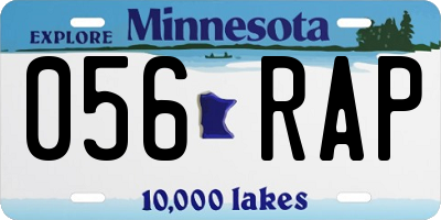 MN license plate 056RAP