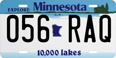 MN license plate 056RAQ