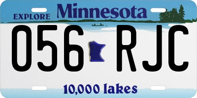 MN license plate 056RJC