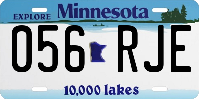 MN license plate 056RJE