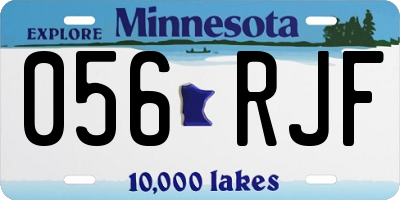 MN license plate 056RJF