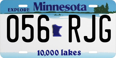 MN license plate 056RJG