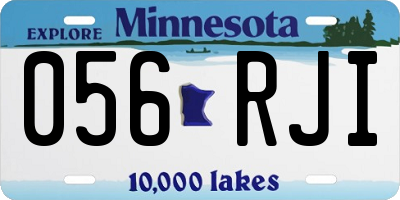 MN license plate 056RJI