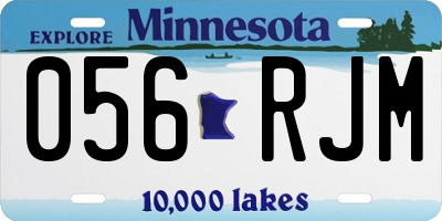 MN license plate 056RJM