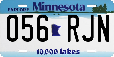 MN license plate 056RJN