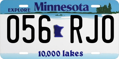 MN license plate 056RJO