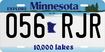 MN license plate 056RJR