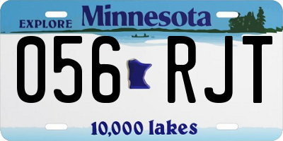 MN license plate 056RJT