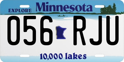 MN license plate 056RJU