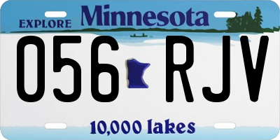 MN license plate 056RJV
